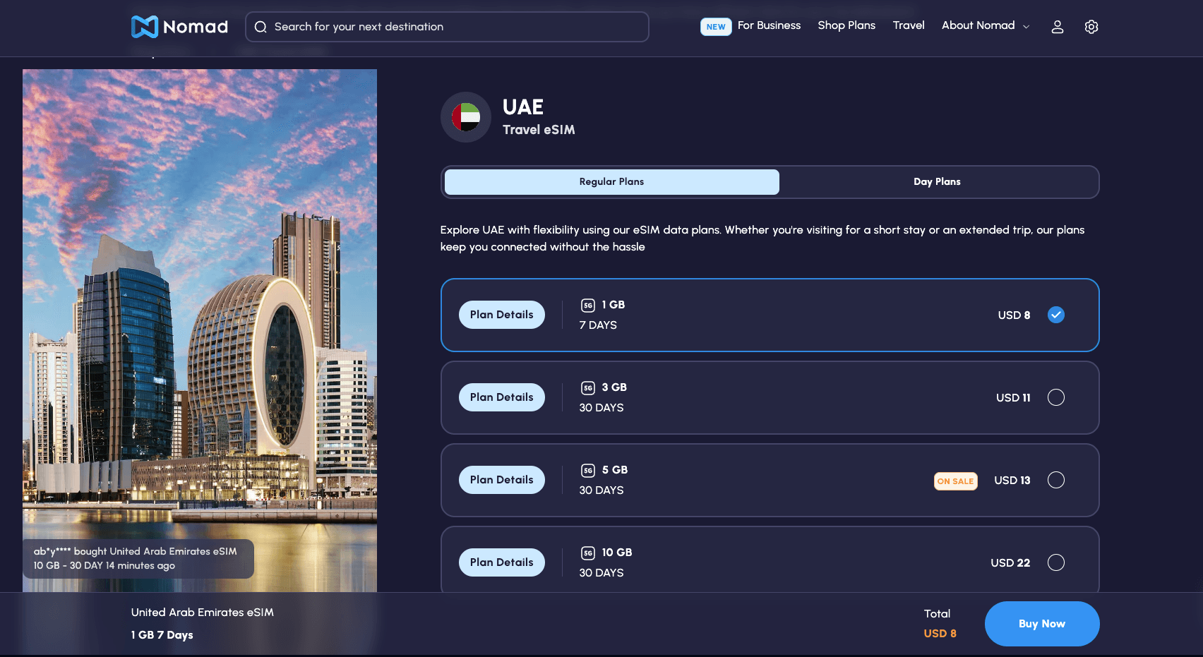 Nomad eSIM Dubai